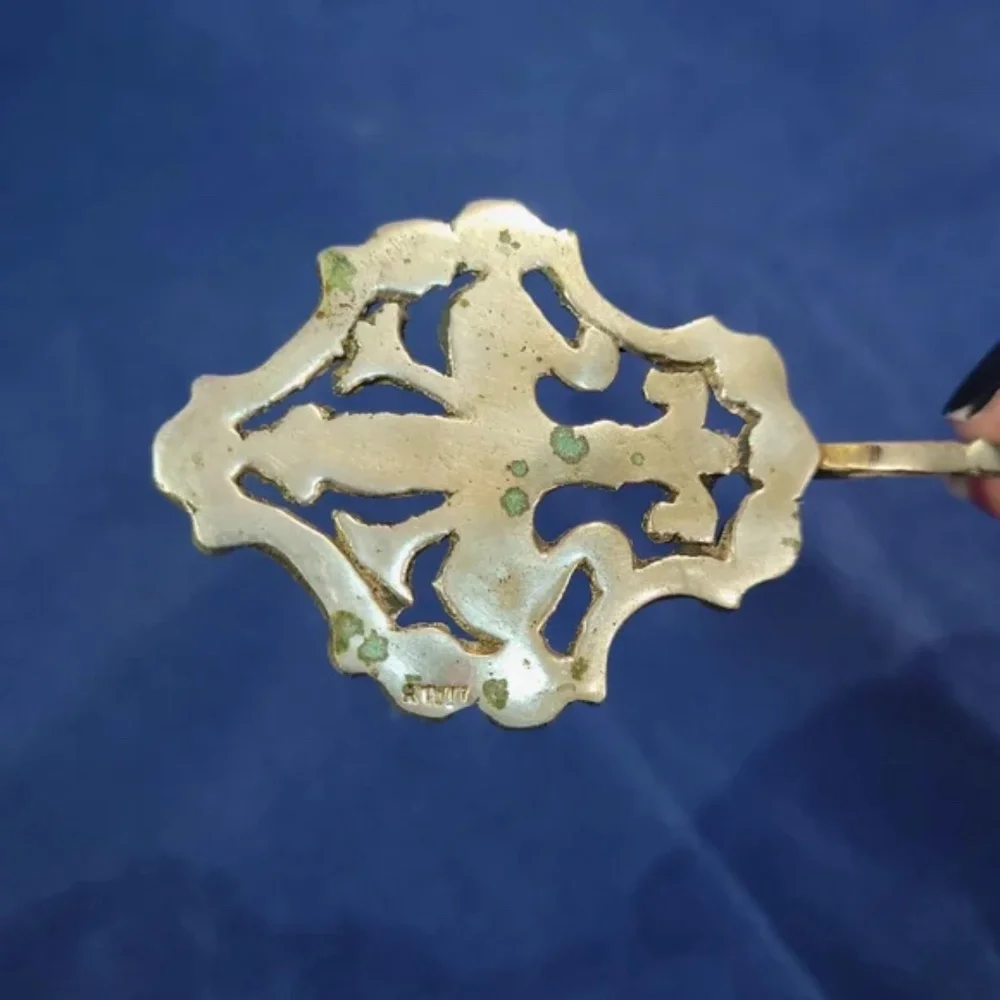 Vintage Italian Fleur de Lis Biscuit or Sugar Tongs